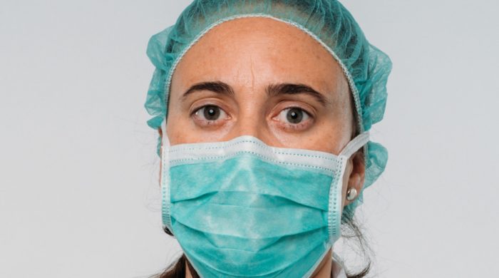 Nurse wearing a mask